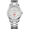 Hugo Boss Men's Silver Tone Bracelet Watch W/ Silver Textured Dial